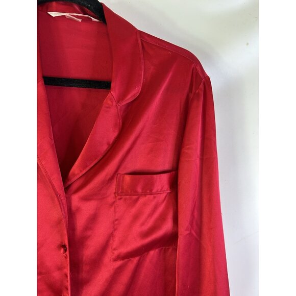 Vintage Y2K Victorias Secret Soft Satin Flowy Pajamas Pants Shirt Set - Picture 4 of 11